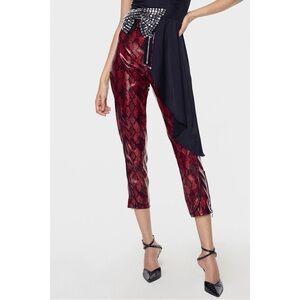 For Love and Lemmons Claude Faux Snakeskin Pant Size 4